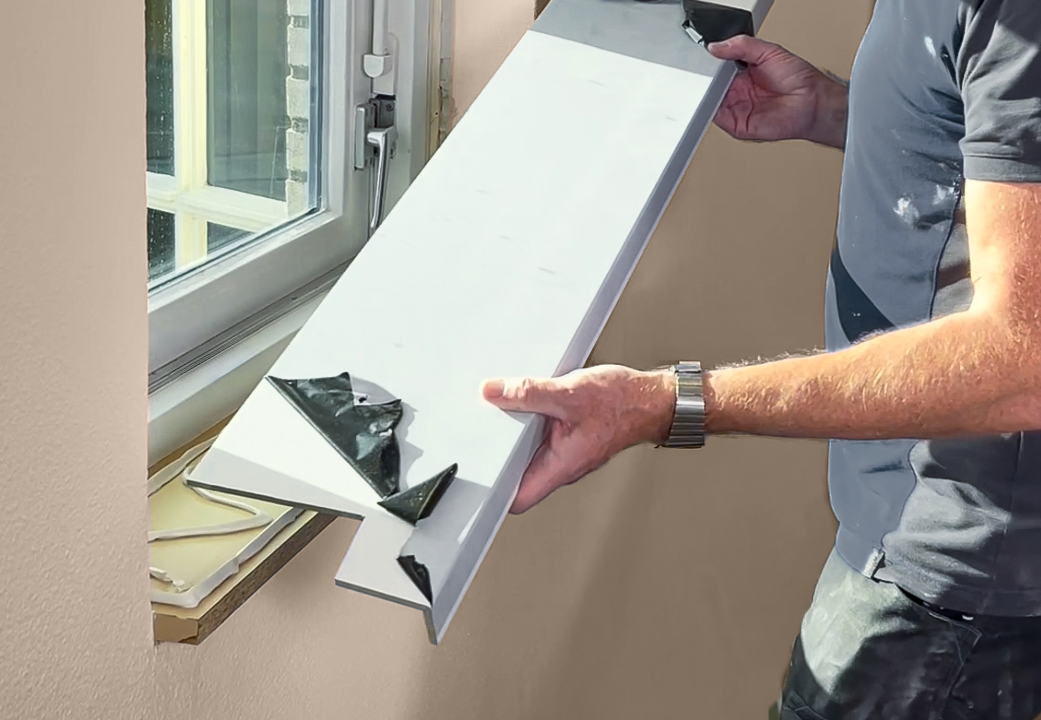 Overzetvensterbank plaatsing